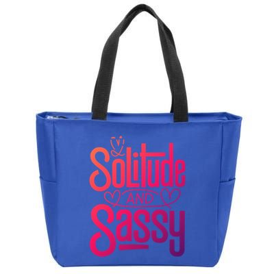 Anti Valentine Day Solitude And Sassy Vibes Gift Zip Tote Bag