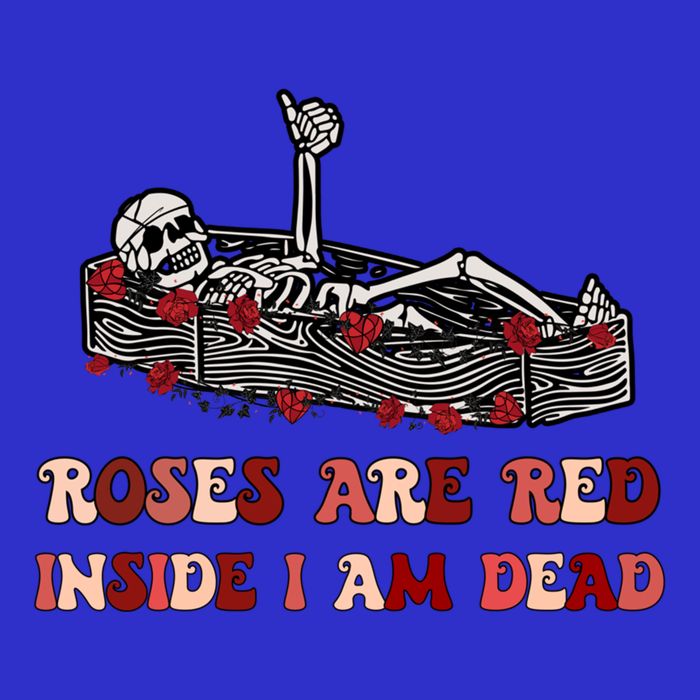 Anti Valentines Day Skeleton Roses Are Red Inside IM Dead Cool Gift 16 in Basic Backpack