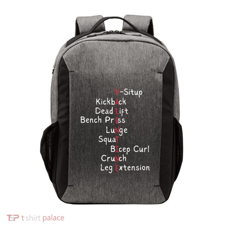 A Valentines Day Gym Workout Exercises Vector Backpack
