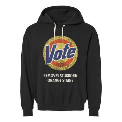 Antitrump Vote Detergent Funny Vintage Garment-Dyed Fleece Hoodie