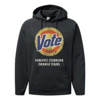 Antitrump Vote Detergent Funny Vintage Performance Fleece Hoodie