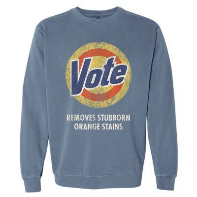 Antitrump Vote Detergent Funny Vintage Garment-Dyed Sweatshirt