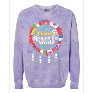 Adult Vacation Drinking Showcase Colorblast Crewneck Sweatshirt