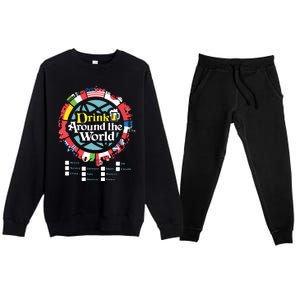 Adult Vacation Drinking Showcase Premium Crewneck Sweatsuit Set