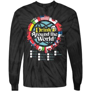 Adult Vacation Drinking Showcase Tie-Dye Long Sleeve Shirt