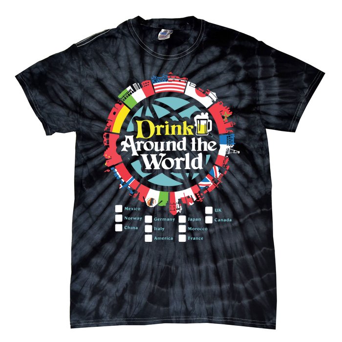 Adult Vacation Drinking Showcase Tie-Dye T-Shirt