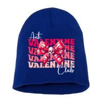 Anti Valentines Day Club Coquette Bow Vday For Single Gift Short Acrylic Beanie