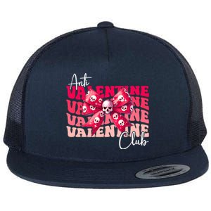 Anti Valentines Day Club Coquette Bow Vday For Single Gift Flat Bill Trucker Hat