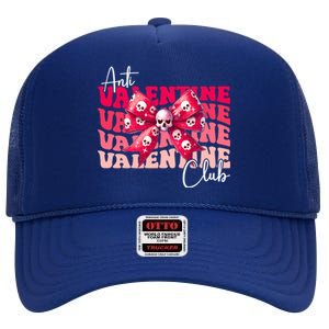 Anti Valentines Day Club Coquette Bow Vday For Single Gift High Crown Mesh Back Trucker Hat