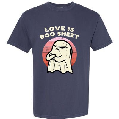 Anti Valentines Day Ghost Love Boo Sheet Single Awareness Garment-Dyed Heavyweight T-Shirt