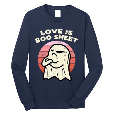 Anti Valentines Day Ghost Love Boo Sheet Single Awareness Long Sleeve Shirt