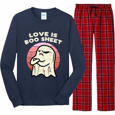 Anti Valentines Day Ghost Love Boo Sheet Single Awareness Long Sleeve Pajama Set