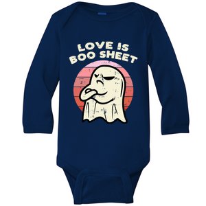 Anti Valentines Day Ghost Love Boo Sheet Single Awareness Baby Long Sleeve Bodysuit