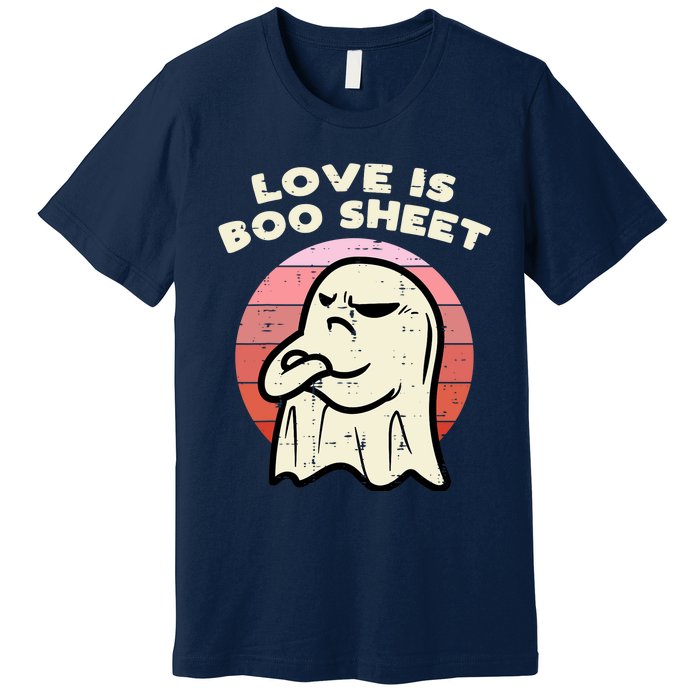 Anti Valentines Day Ghost Love Boo Sheet Single Awareness Premium T-Shirt