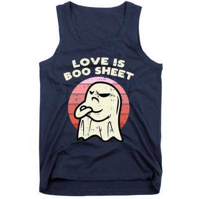 Anti Valentines Day Ghost Love Boo Sheet Single Awareness Tank Top