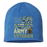 Army Veteran Day For Proud Veteran Grandpa Dad Veteran Day Gift Sustainable Beanie