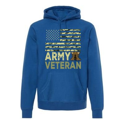 Army Veteran Day For Proud Veteran Grandpa Dad Veteran Day Gift Premium Hoodie