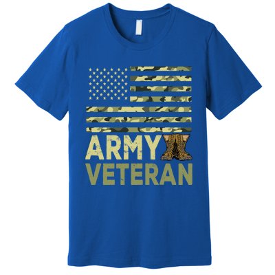 Army Veteran Day For Proud Veteran Grandpa Dad Veteran Day Gift Premium T-Shirt