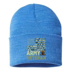 Army Veteran Day For Proud Veteran Grandpa Dad Veteran Day Gift Sustainable Knit Beanie