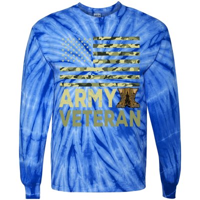 Army Veteran Day For Proud Veteran Grandpa Dad Veteran Day Gift Tie-Dye Long Sleeve Shirt