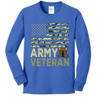 Army Veteran Day For Proud Veteran Grandpa Dad Veteran Day Gift Kids Long Sleeve Shirt