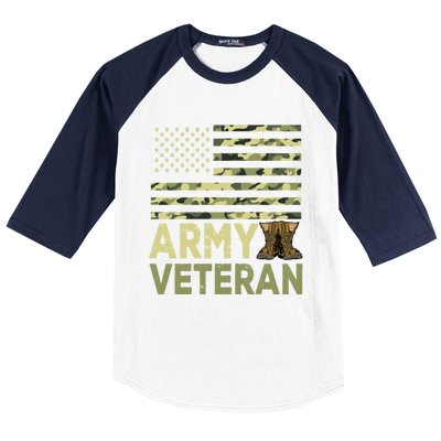 Army Veteran Day For Proud Veteran Grandpa Dad Veteran Day Gift Baseball Sleeve Shirt