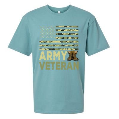 Army Veteran Day For Proud Veteran Grandpa Dad Veteran Day Gift Sueded Cloud Jersey T-Shirt