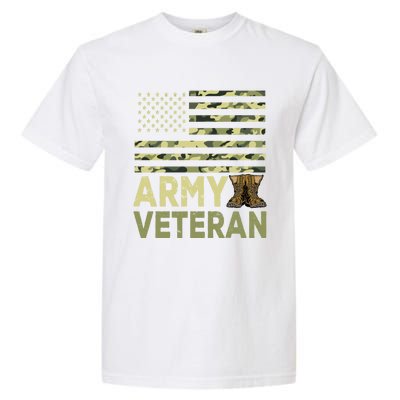 Army Veteran Day For Proud Veteran Grandpa Dad Veteran Day Gift Garment-Dyed Heavyweight T-Shirt