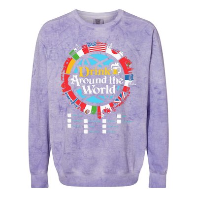 Adult Vacation Drinking Showcase Colorblast Crewneck Sweatshirt