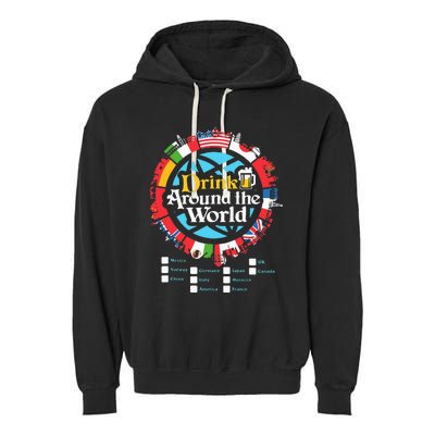 Adult Vacation Drinking Showcase Garment-Dyed Fleece Hoodie