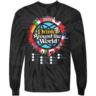 Adult Vacation Drinking Showcase Tie-Dye Long Sleeve Shirt