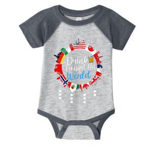 Adult Vacation Drinking Countries International National Infant Baby Jersey Bodysuit