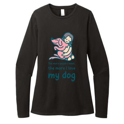 Anti Valentine Day Dog Lover Gift Womens CVC Long Sleeve Shirt