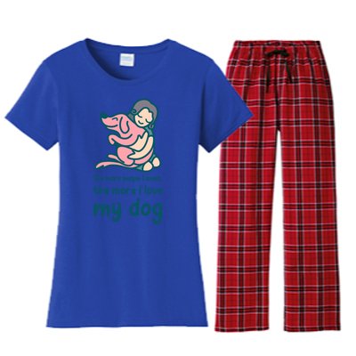 Anti Valentine Day Dog Lover Gift Women's Flannel Pajama Set