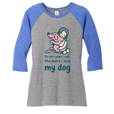 Anti Valentine Day Dog Lover Gift Women's Tri-Blend 3/4-Sleeve Raglan Shirt