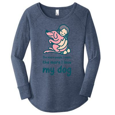 Anti Valentine Day Dog Lover Gift Women's Perfect Tri Tunic Long Sleeve Shirt