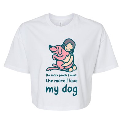 Anti Valentine Day Dog Lover Gift Bella+Canvas Jersey Crop Tee