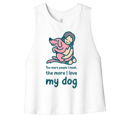 Anti Valentine Day Dog Lover Gift Women's Racerback Cropped Tank