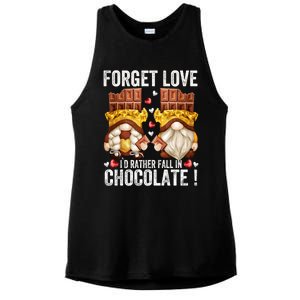 Anti Valentines Day Gnome Cute Gift Unique Chocolate Lover Gift Ladies PosiCharge Tri-Blend Wicking Tank