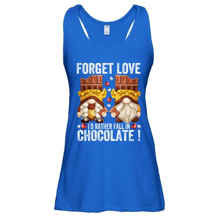 Anti Valentines Day Gnome Cute Gift Unique Chocolate Lover Gift Ladies Essential Flowy Tank