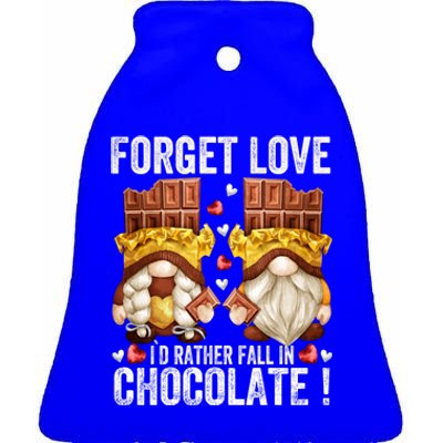 Anti Valentines Day Gnome Cute Gift Unique Chocolate Lover Gift Ceramic Bell Ornament