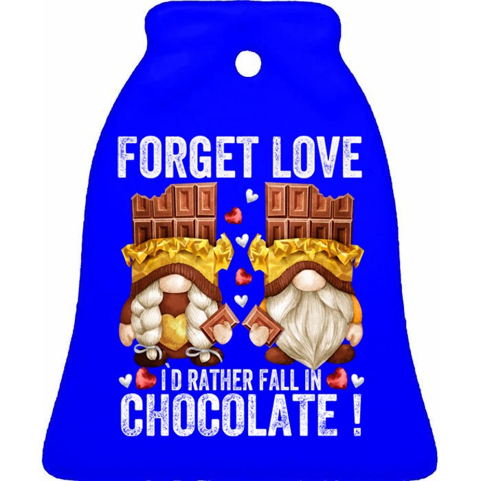 Anti Valentines Day Gnome Cute Gift Unique Chocolate Lover Gift Ceramic Bell Ornament