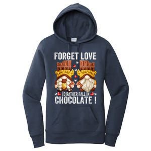 Anti Valentines Day Gnome Cute Gift Unique Chocolate Lover Gift Women's Pullover Hoodie