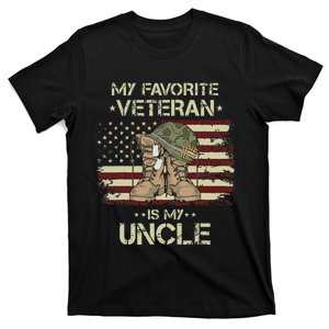 Army Veterans Day My Favorite Veteran Is My Uncle T-Shirt