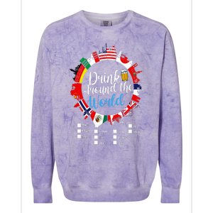 Adult Vacation Drinking Countries International National Colorblast Crewneck Sweatshirt