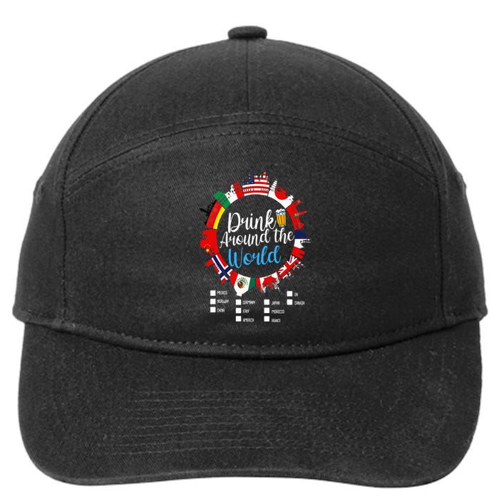 Adult Vacation Drinking Countries International National 7-Panel Snapback Hat