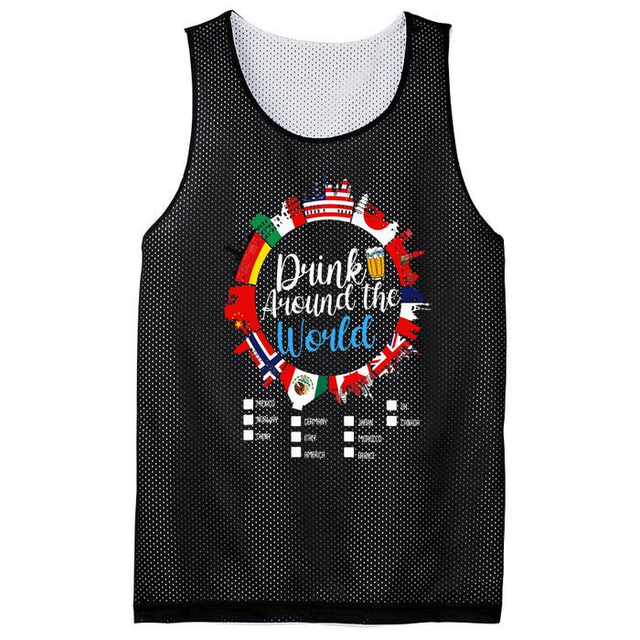 Adult Vacation Drinking Countries International National Mesh Reversible Basketball Jersey Tank