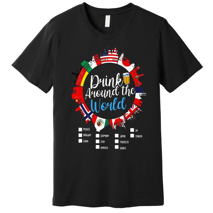 Adult Vacation Drinking Countries International National Premium T-Shirt