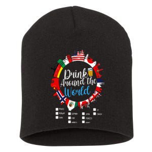 Adult Vacation Drinking Countries International National Short Acrylic Beanie