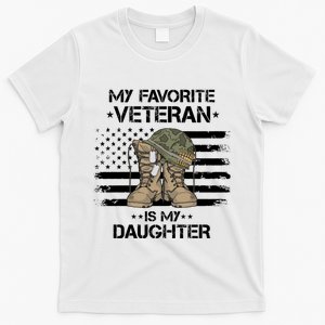 Army Veterans Day My Favorite Veteran Is My Daughter T-Shirt